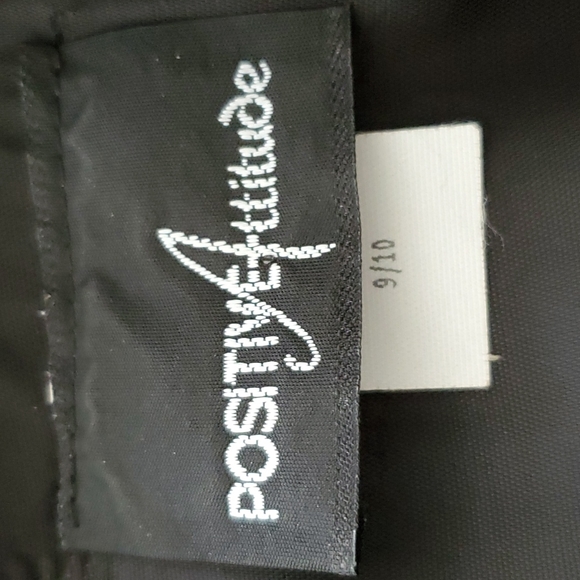 Vintage Positive Attitude Black Lined Dress 9/10 - Picture 7 of 8